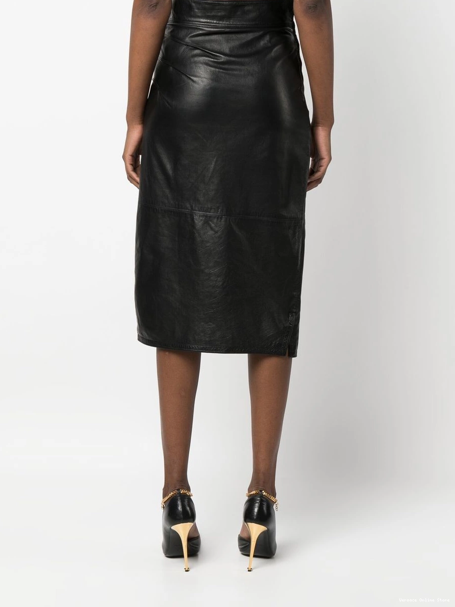 Cheap leather Women 1970s skirt Versace pencil 0330